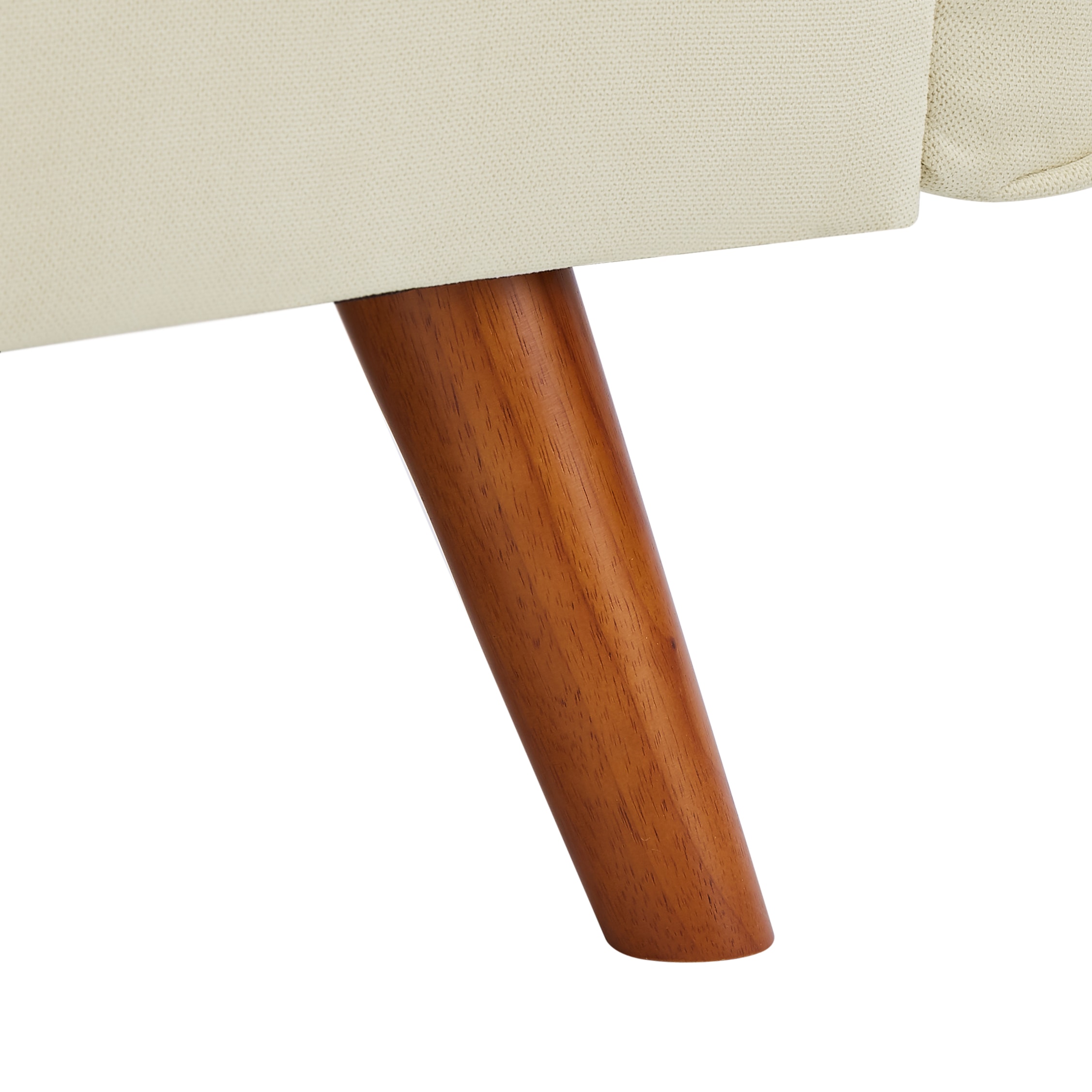 2-Seater Sofa, Modern Loveseat with Tufted Back and Solid Wood Legs